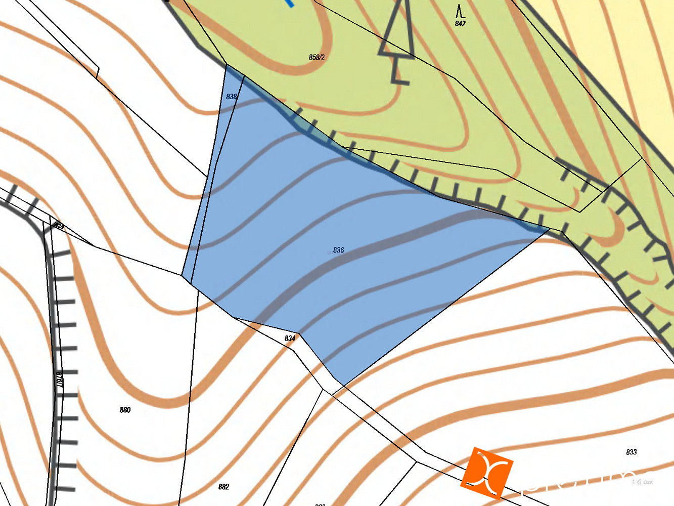 Prodej pole 2 582 m² – fotografie 3