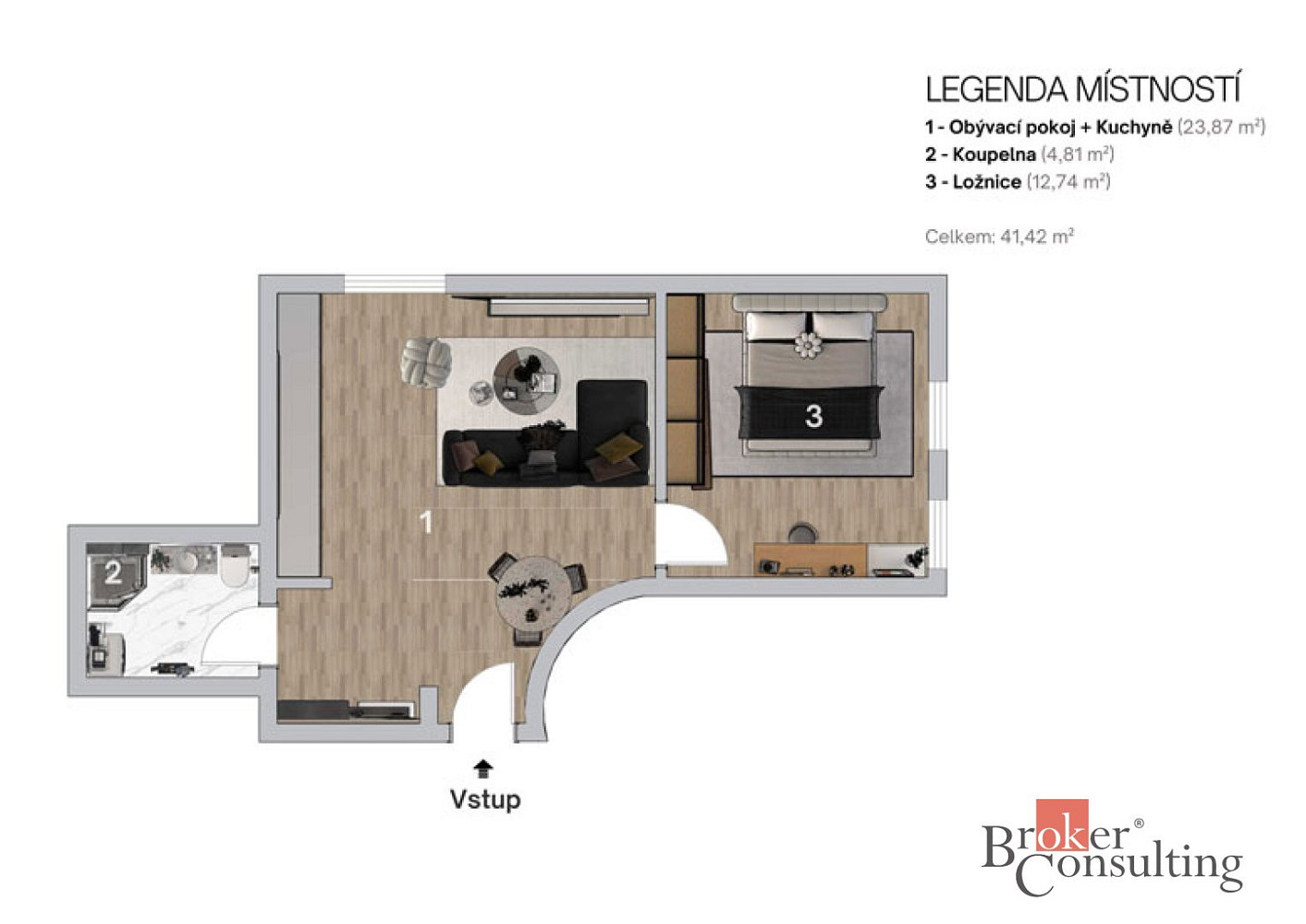 Prodej bytu 2+kk 41 m² – fotografie 5