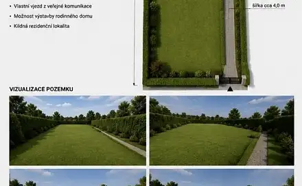 Dražba stavebního pozemku 1 900 m², Kozomín, okres Mělník