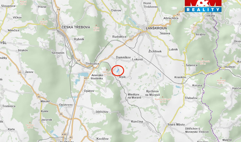 Prodej pole 72 416 m², Damníkov – náhled fotky 3