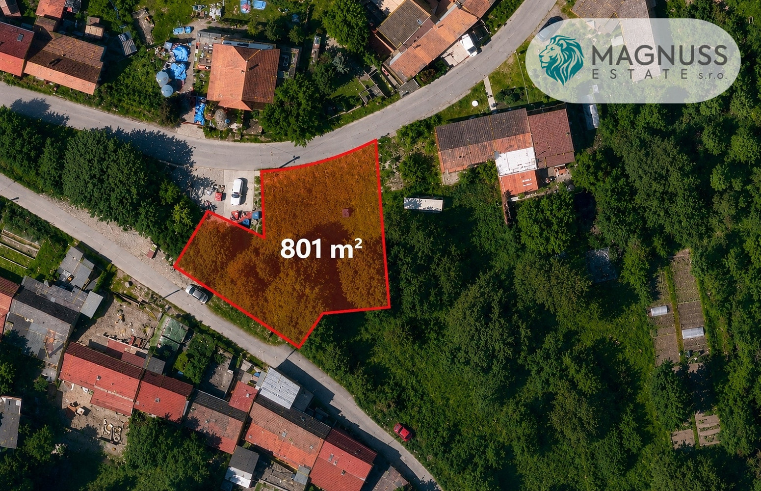 Prodej stavebního pozemku 801 m², Střílky