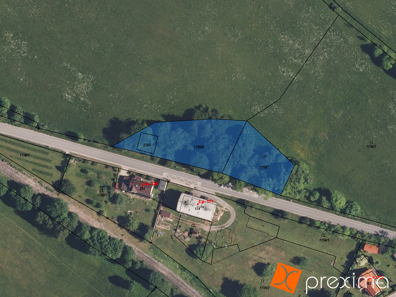 Prodej zahrady 824 m²