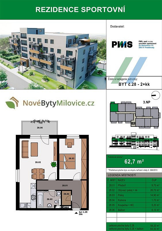 Prodej bytu 2+kk 58 m² — photo 3