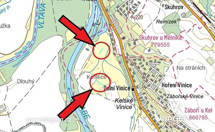 Prodej pole 1 023 m², Kly, okres Mělník