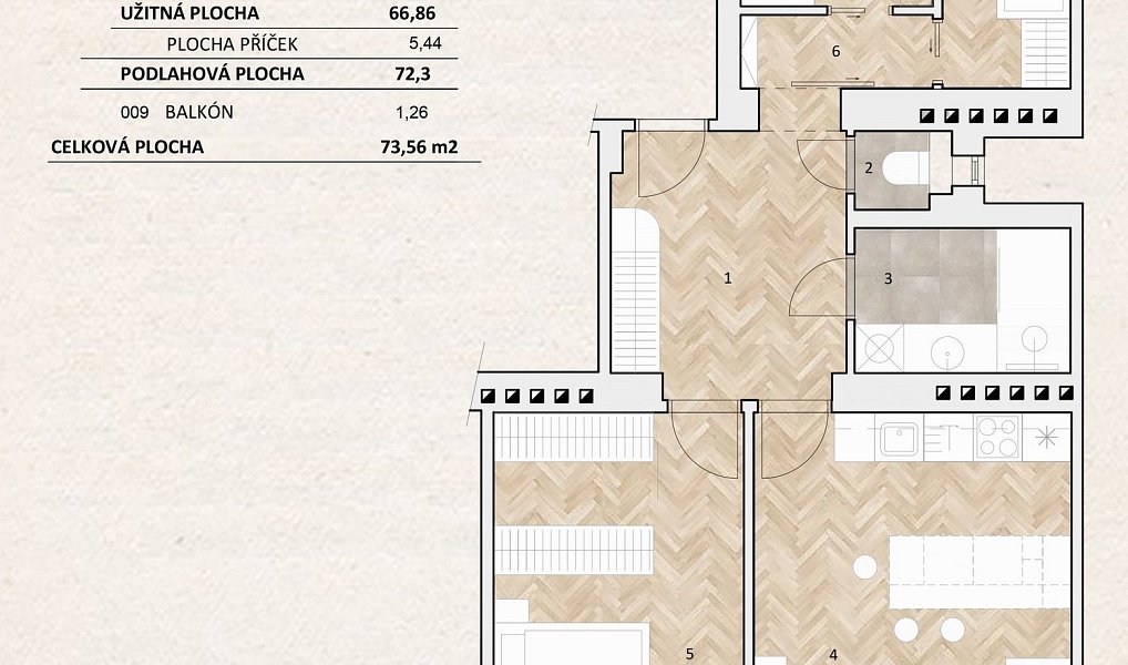 Prodej bytu 4+kk 73 m², Brno – náhled fotky 16