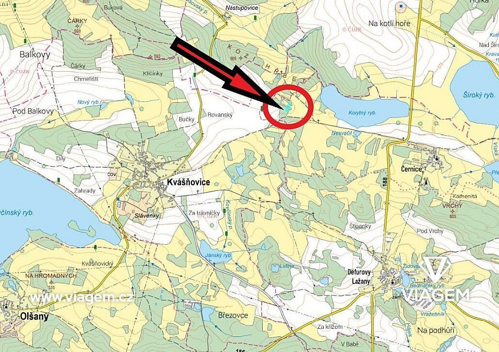 Les 2 465 m², Podíl 50 % o výměře 1 233 m² – pohled 4
