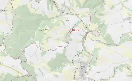Dražba lesa 2 478 m², Číchov