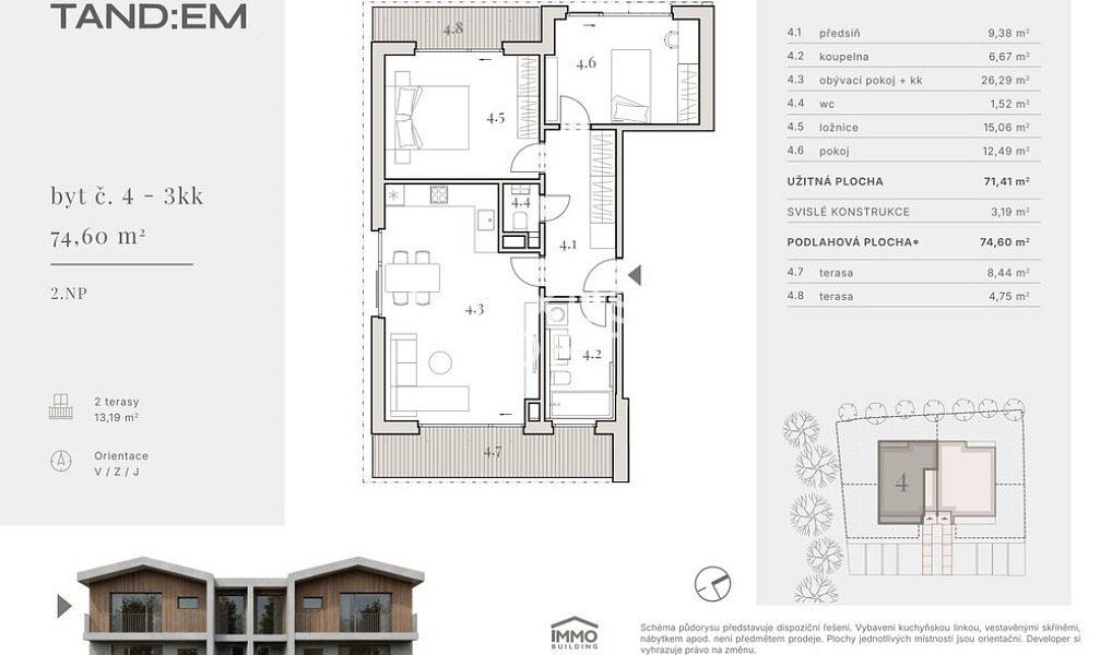 Prodej bytu 3+kk 71 m², Horoměřice – náhled fotky 6