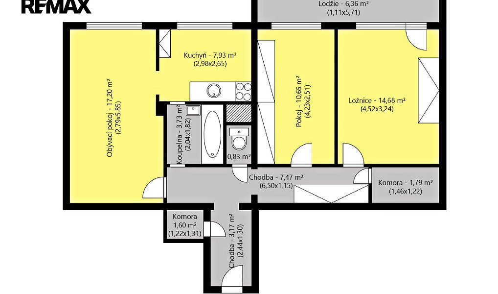 Prodej bytu 3+1 69 m², Praha – náhled fotky 2