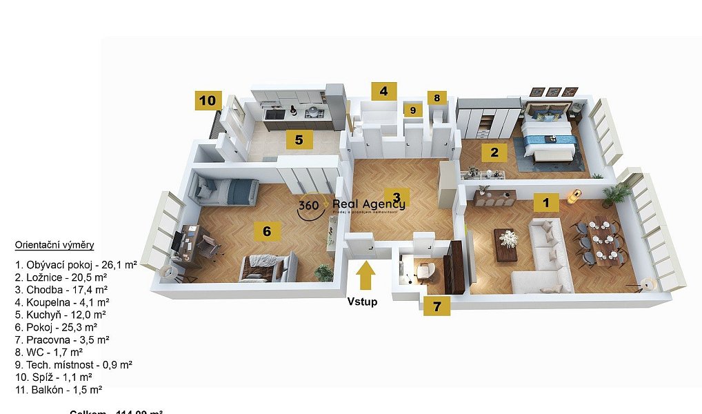 Prodej bytu 3+1 114 m², Praha – náhled fotky 4