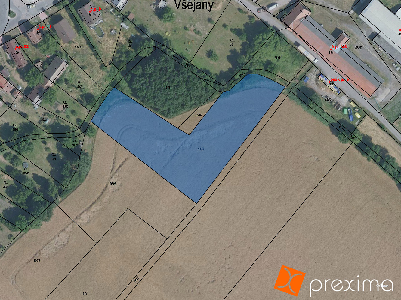 Prodej stavebního pozemku 801 m²