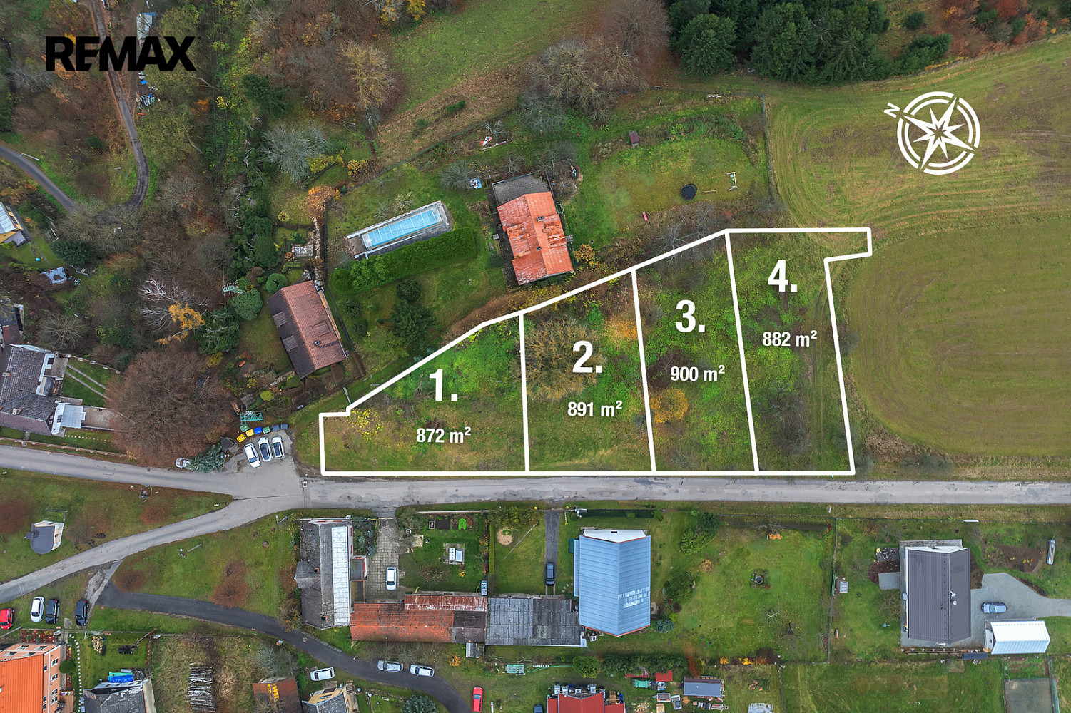 Prodej stavebního pozemku 872 m² – fotografie 2