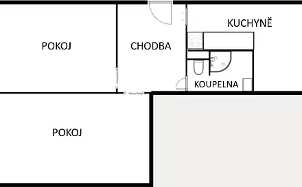 Prodej bytu 2+1 59 m²