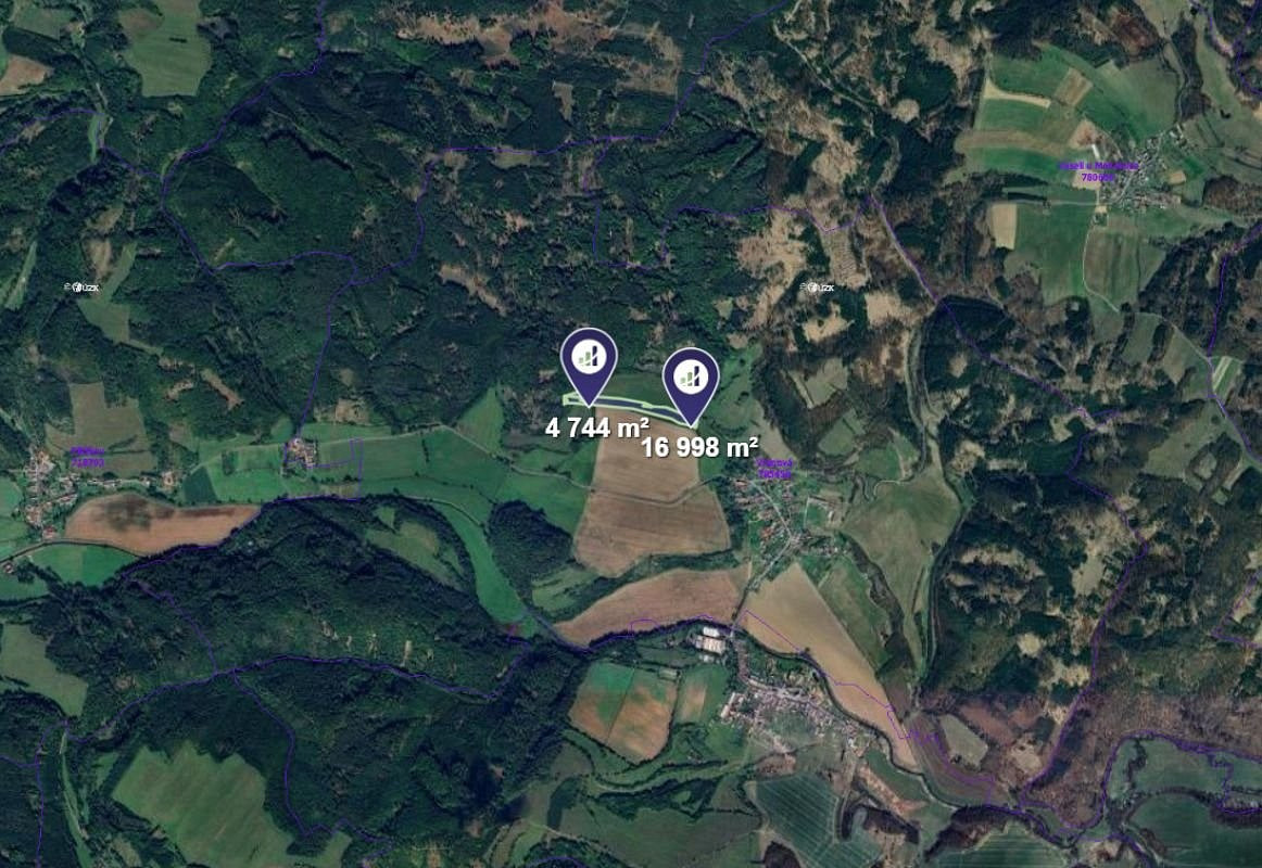Prodej pole 21 742 m² – pohled 2