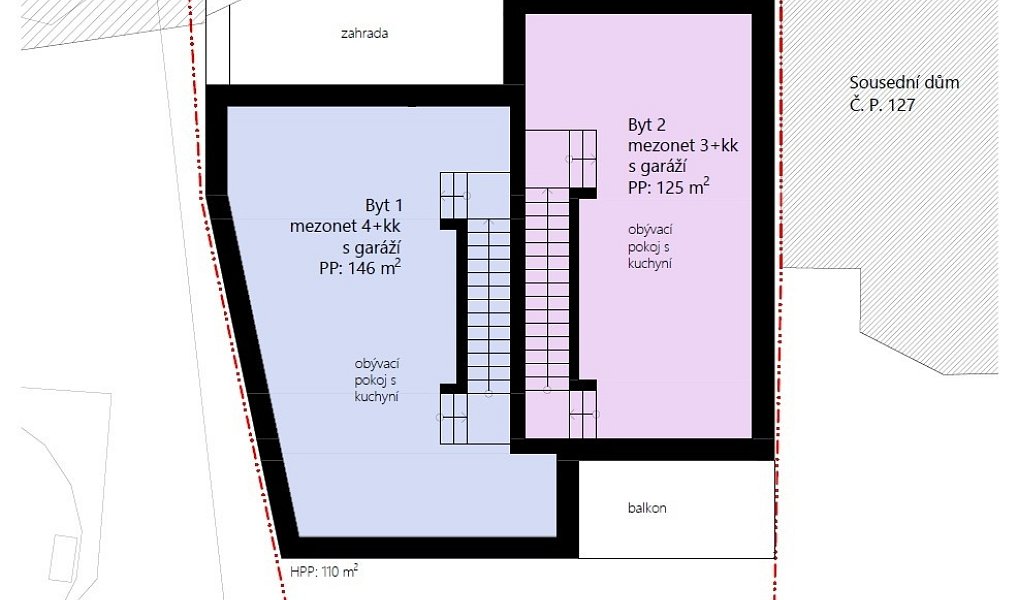 Prodej stavebního pozemku 190 m², Praha – náhled fotky 3