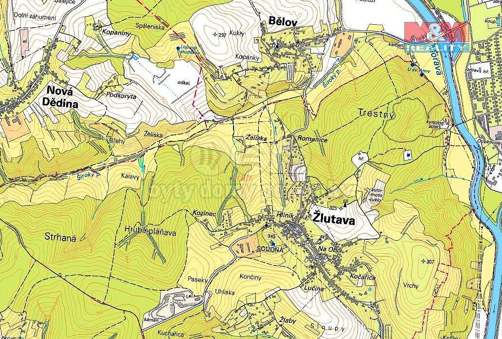 Prodej louky, 1302 m², Žlutava – pohled 2