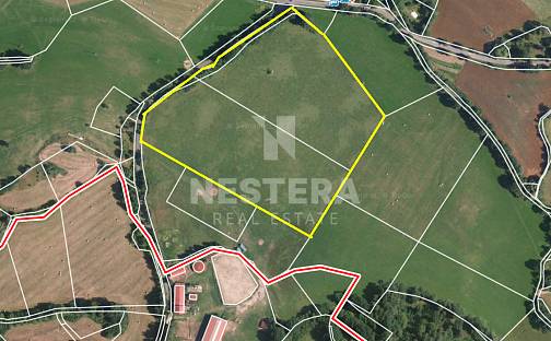 Prodej stavebního pozemku 49 574 m², Nechvalice - Ředice, okres Příbram
