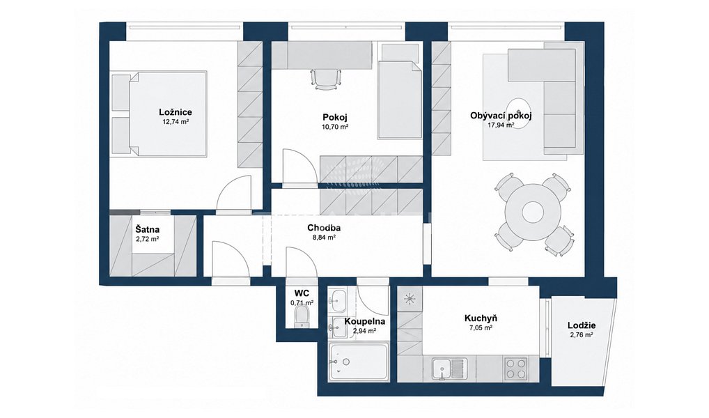 Prodej bytu 3+1 66 m², Brno – náhled fotky 2