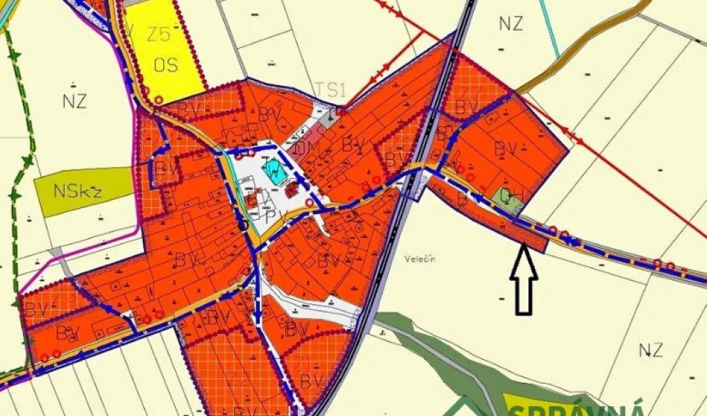 Prodej stavebního pozemku 972 m², Velečín – náhled fotky 7