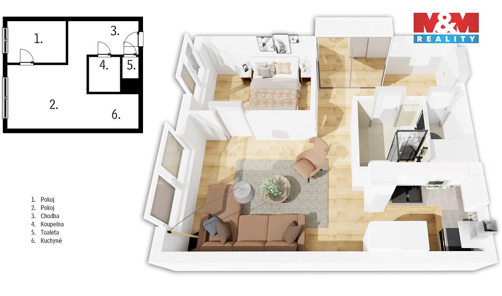 Prodej bytu 2+kk 39 m², Beroun – náhled fotky 6