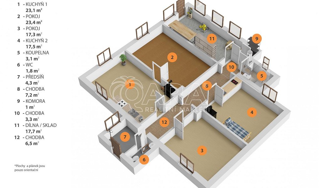 Prodej domu 126 m² s pozemkem 1 160 m², Mořina – náhled fotky 3