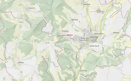 Dražba lesa 2 117 m², Český Dub