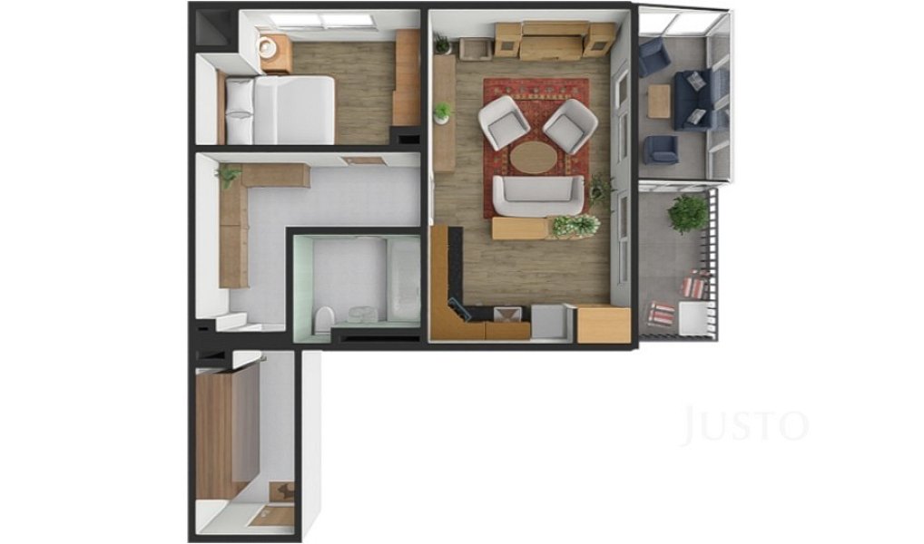 Pronájem bytu 2+kk 46 m², Písek – náhled fotky 3