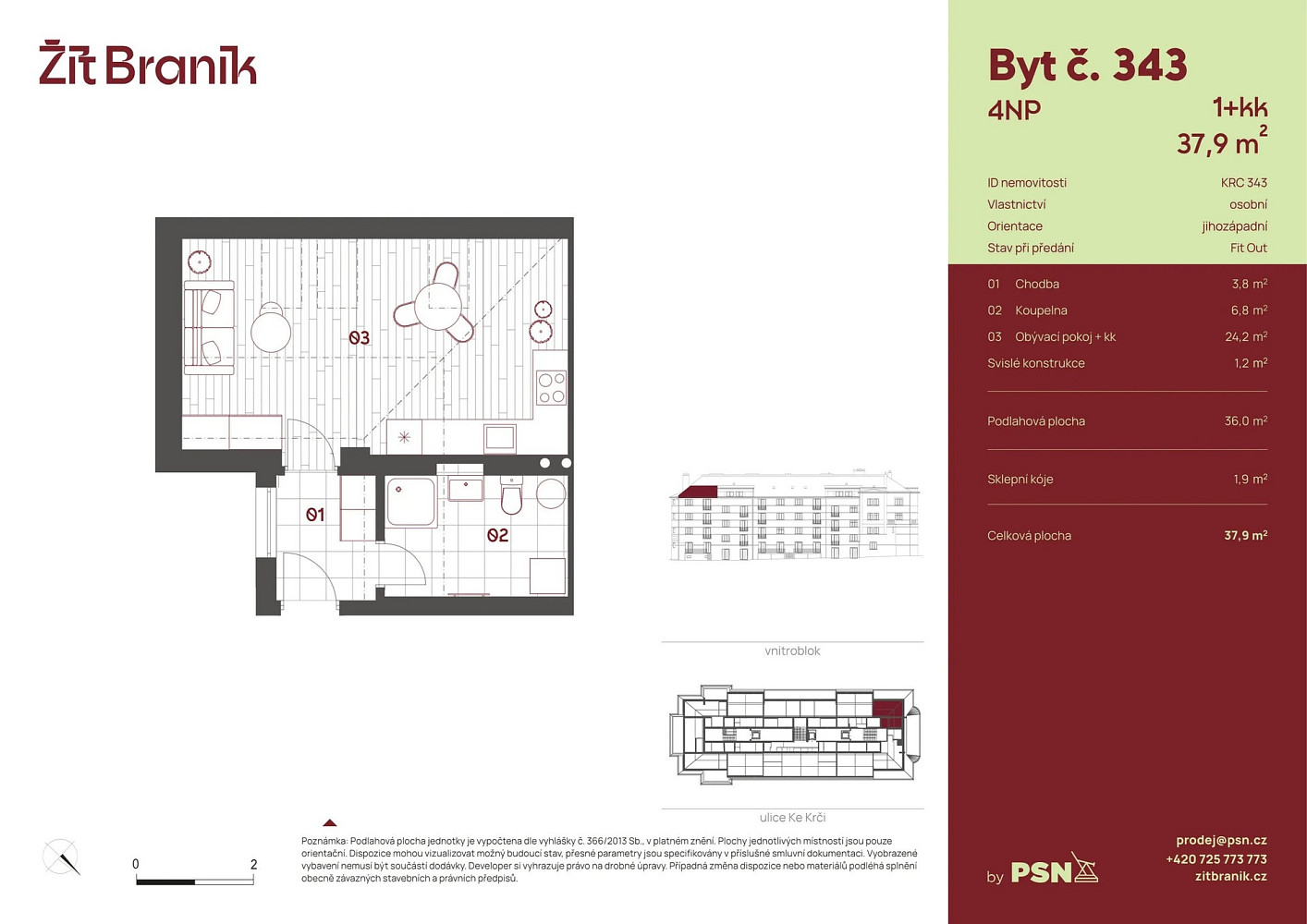 Prodej bytu 1+kk 35 m² – fotografie 2