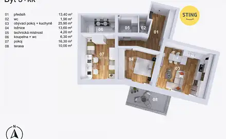 Prodej bytu 3+kk 82 m², Slezská, Opava - Malé Hoštice