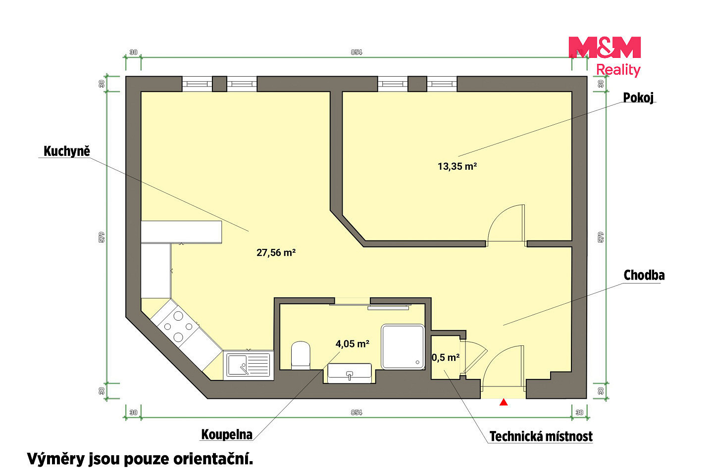 Pronájem bytu 2+kk 52 m² – fotografie 5