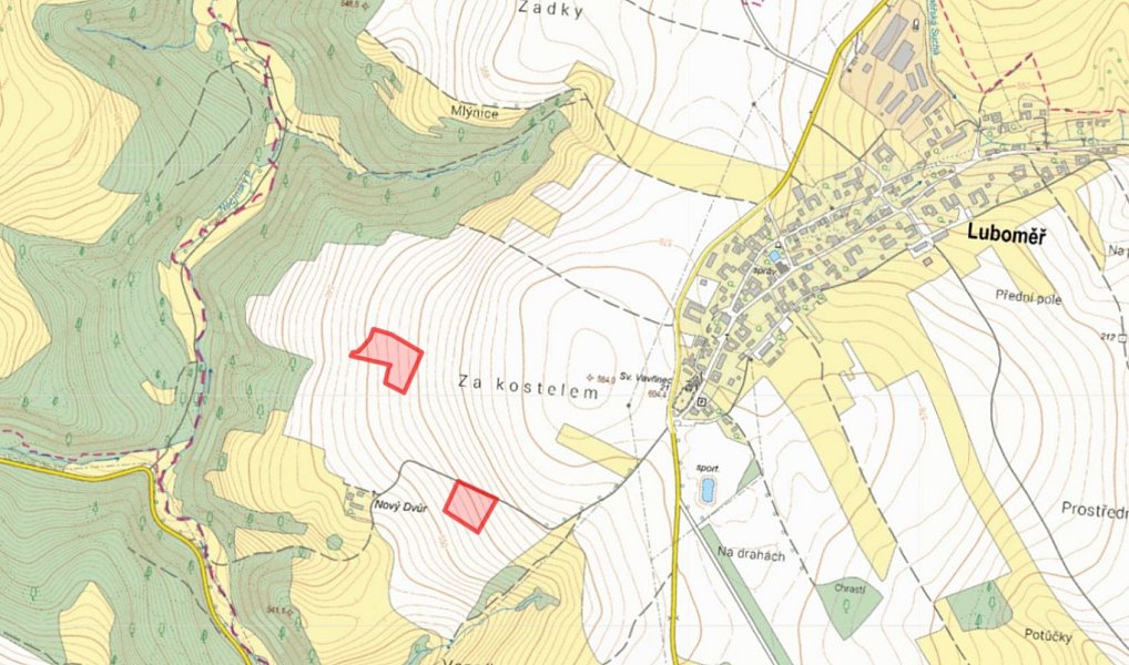 Prodej pole 17 457 m², Luboměř – náhled fotky 3