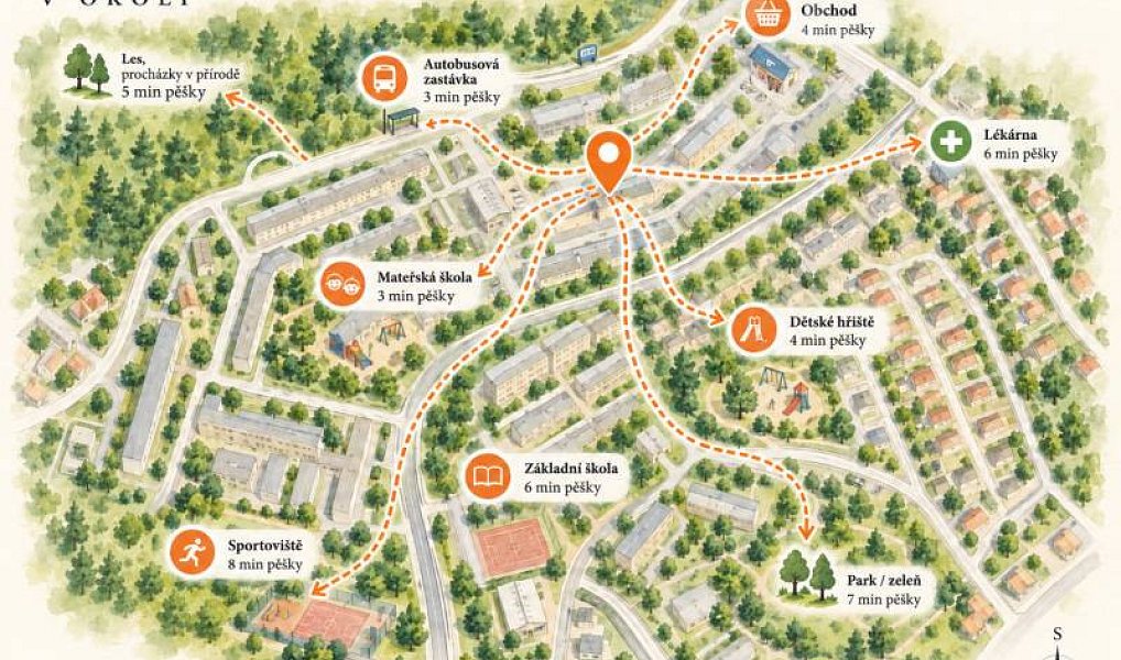 Prodej bytu 3+1 78 m², Jirkov – náhled fotky 7