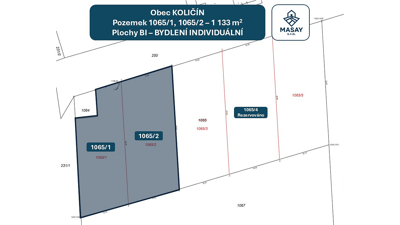 Prodej stavebního pozemku 1 133 m² – fotografie 5