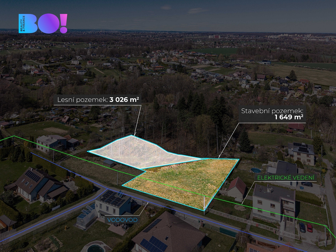 Prodej stavebního pozemku 1 649 m² – fotografie 3