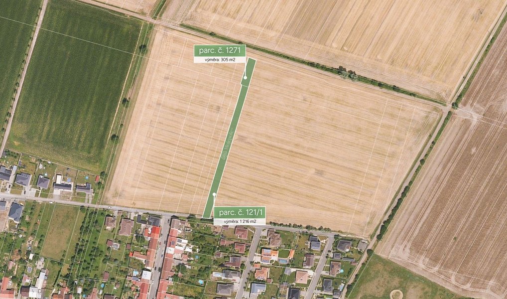Prodej pozemku, 1521 m², Kroměříž, Martinice