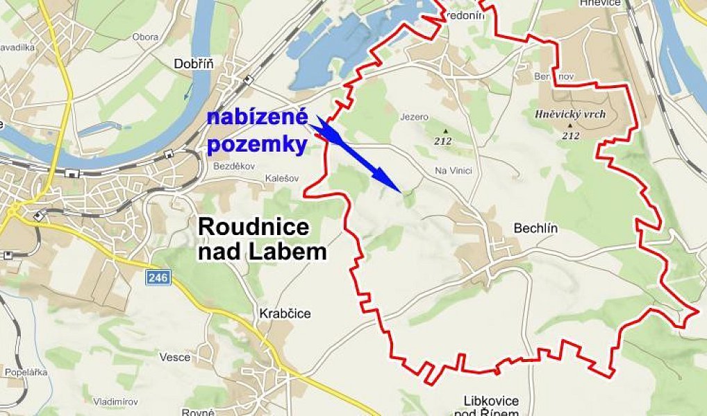 Prodej zahrady 10 731 m², Bechlín – náhled fotky 3
