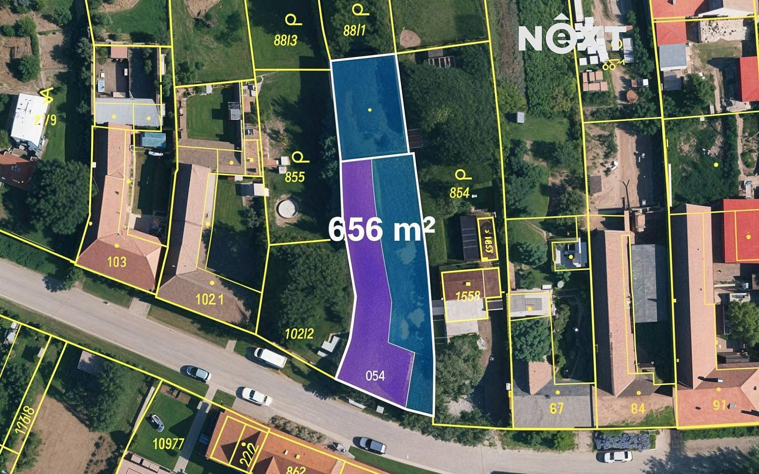 Prodej stavebního pozemku 656 m²