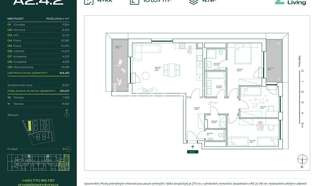 Prodej bytu 4+kk 94 m², Kladno – náhled fotky 18