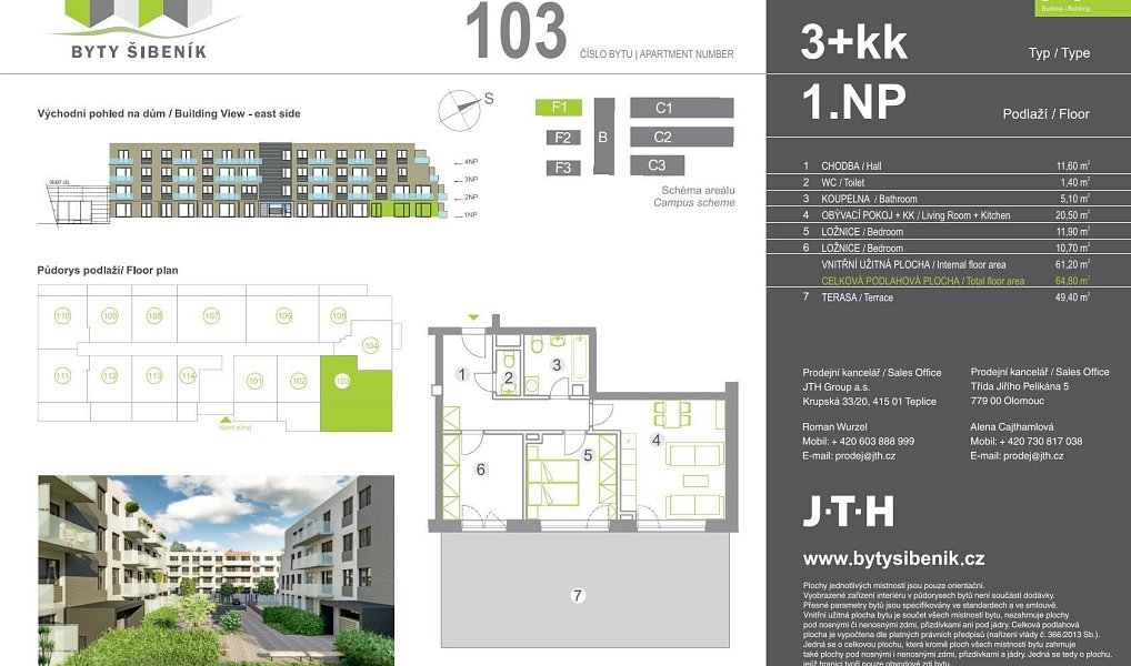 Prodej bytu 3+kk 65 m², Olomouc – náhled fotky 6