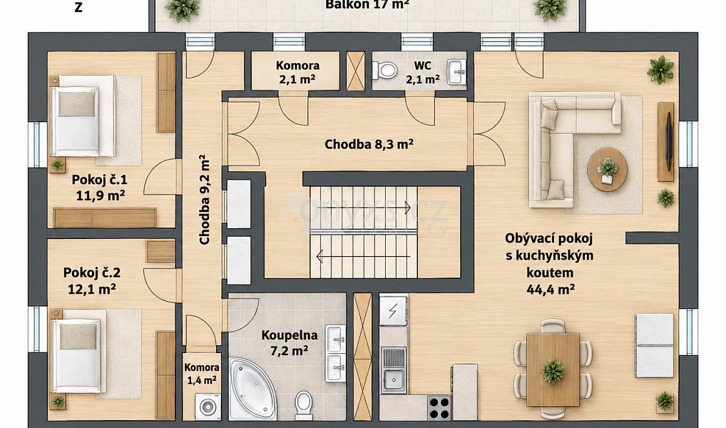 Pronájem bytu 3+kk 98 m², Praha – náhled fotky 5