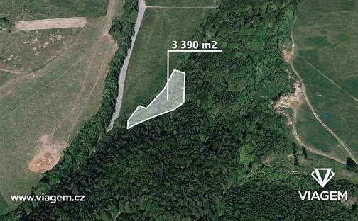 Prodej lesa 847 m², Slušovice, okres Zlín