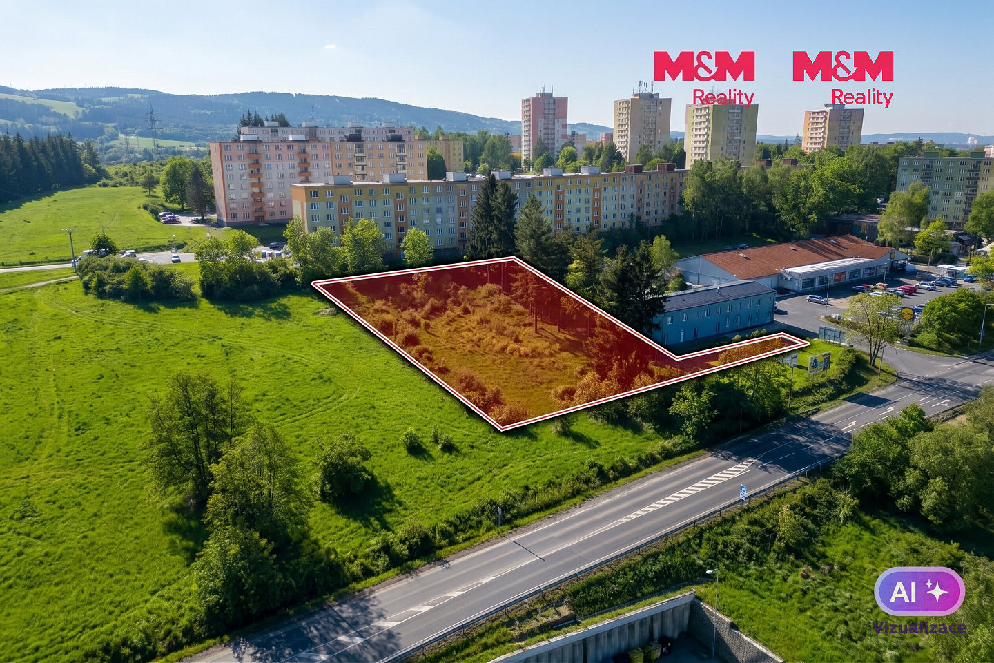 Prodej komerčního pozemku 2 821 m² – fotografie 2