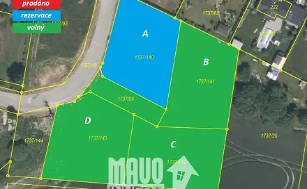 Prodej stavebního pozemku 1 134 m², Dobev - Oldřichov, okres Písek