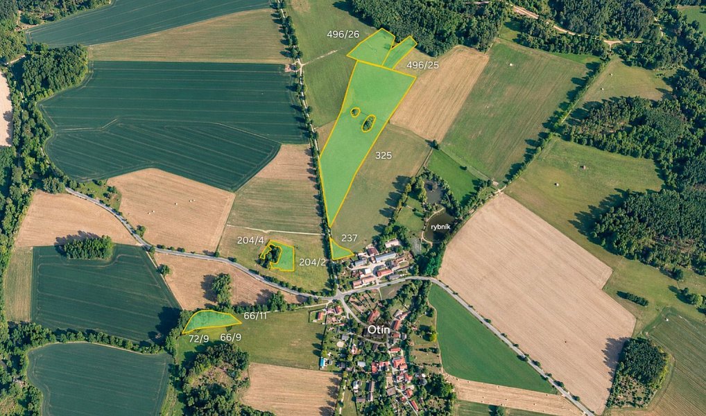 Prodej pozemku, 104443 m², Otín, Tachov, Planá