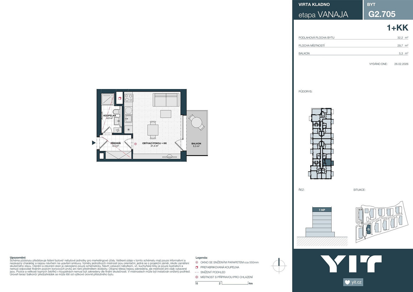 Prodej bytu 1+kk 30 m² – pohled 2