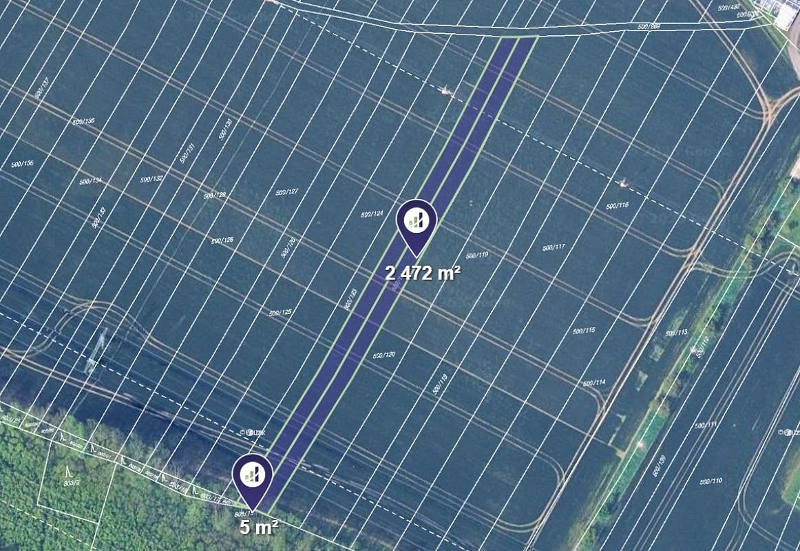 Prodej pole 2 477 m²