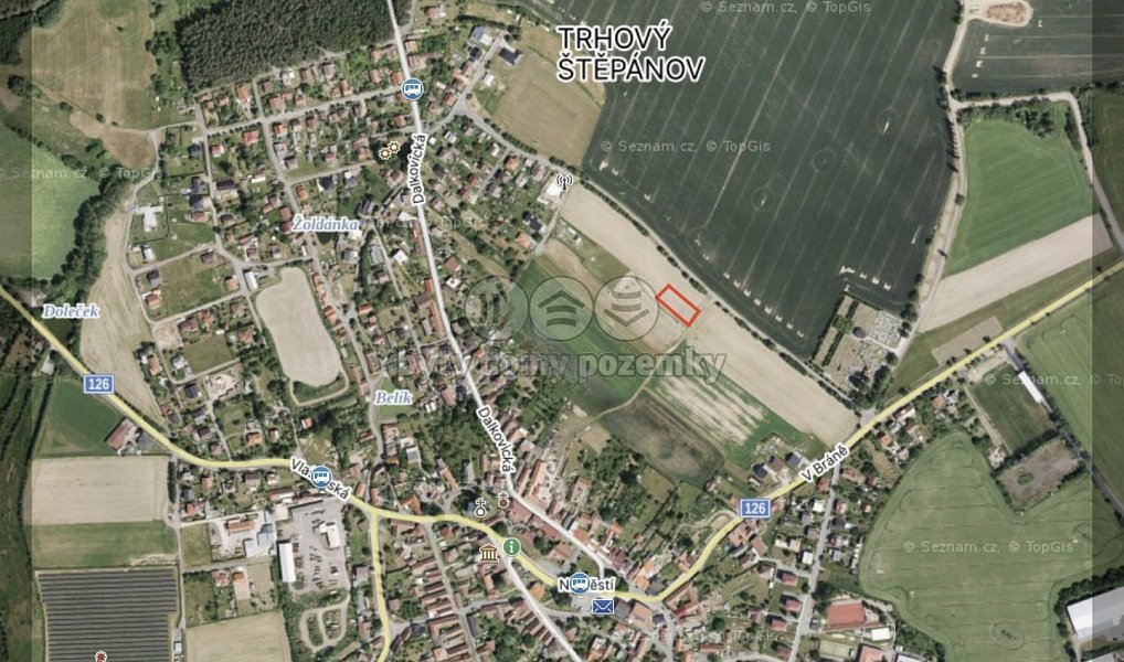 Prodej stavebního pozemku 1 021 m², Trhový Štěpánov – náhled fotky 5