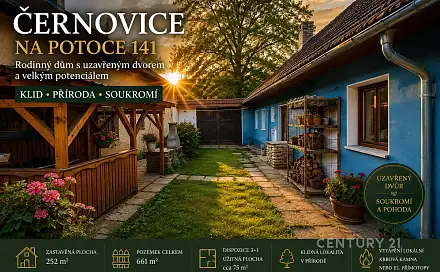 Prodej domu 81 m² s pozemkem 661 m², Na Potoce, Černovice, okres Pelhřimov