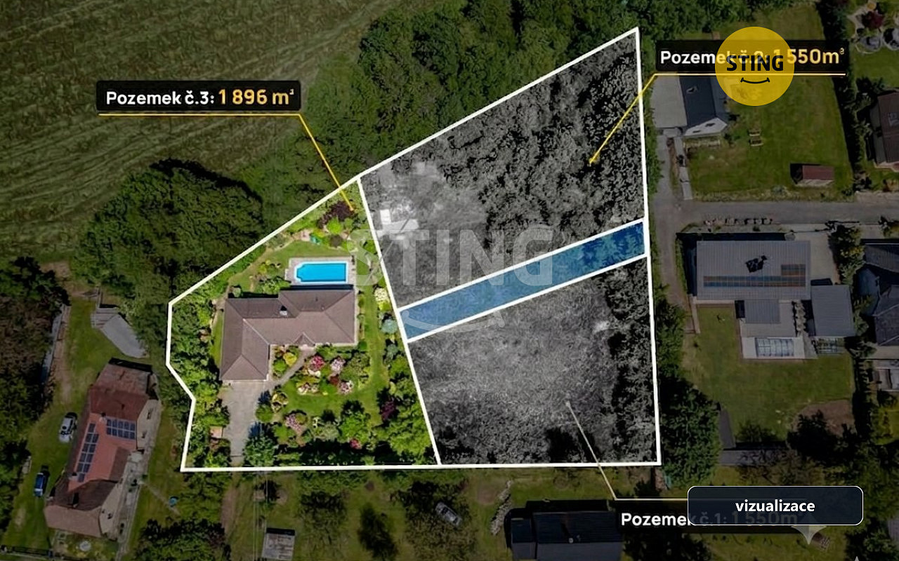 Prodej stavebního pozemku 1 896 m²