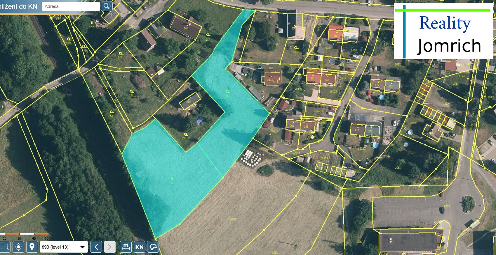 Prodej stavebního pozemku 5 523 m² – pohled 5